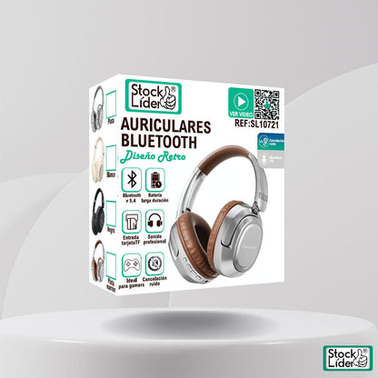 🎧 Auriculares Bluetooth Retro Premium – Estilo, Potencia y Libertad