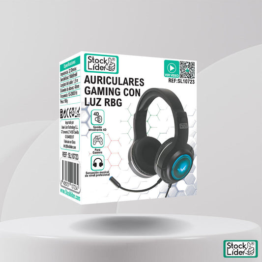 🎮 Auriculares Gaming RGB con Sonido 4D Envolvente 360°