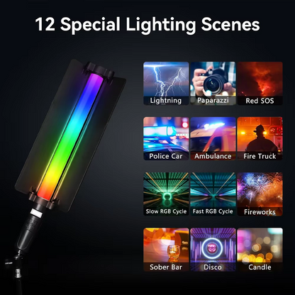 Luz De Relleno RGB Portátil – 1800mAh, USB-C, Compatible con Trípode