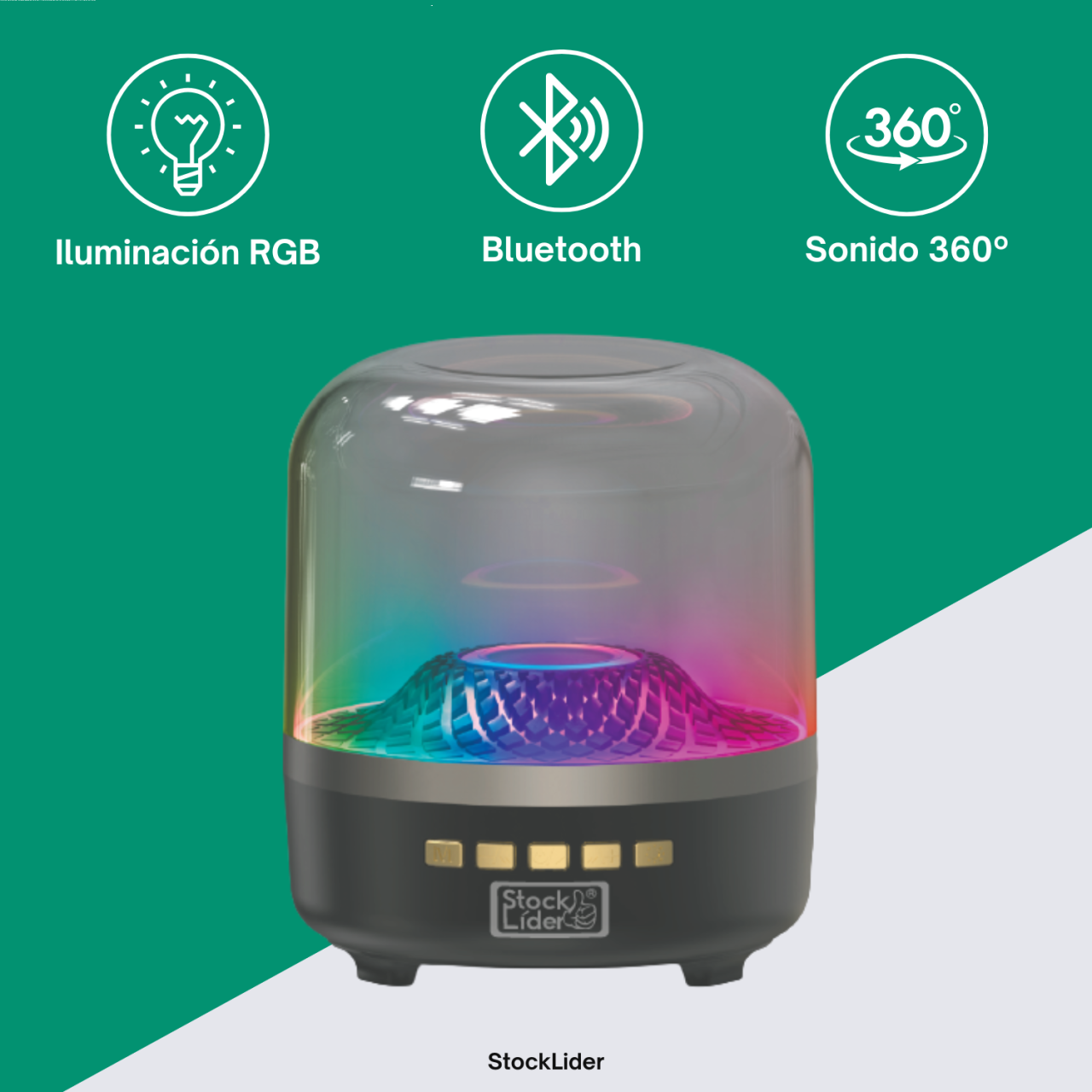 🔊 Altavoz RGB StockLíder – Música y Luces que Transforman tu Espacio