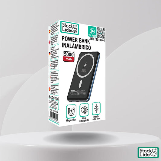 🔋 Power Bank Inalámbrico Magnético 5000 mAh – Compacto, Seguro y Potente